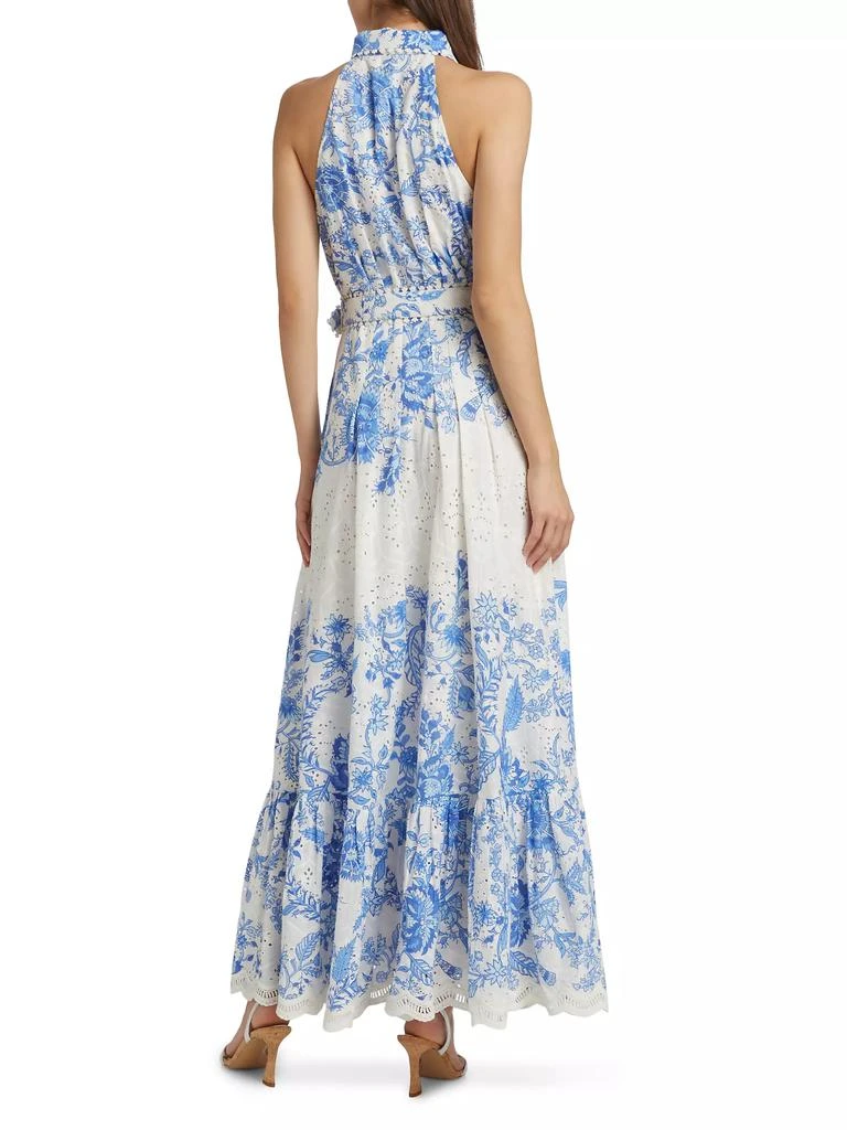 Hemant & Nandita Floral Cotton Halter Maxi Dress 5