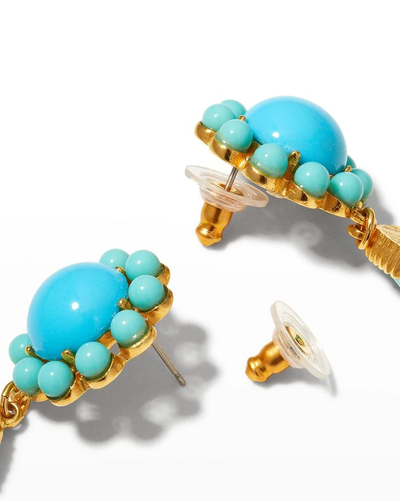 BEN-AMUN Gold Stone Dangle Earrings 4