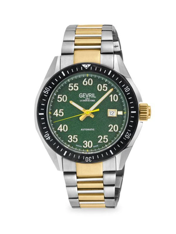 Gevril Ascari 42MM Two Tone Stainless Steel Automatic Watch 4
