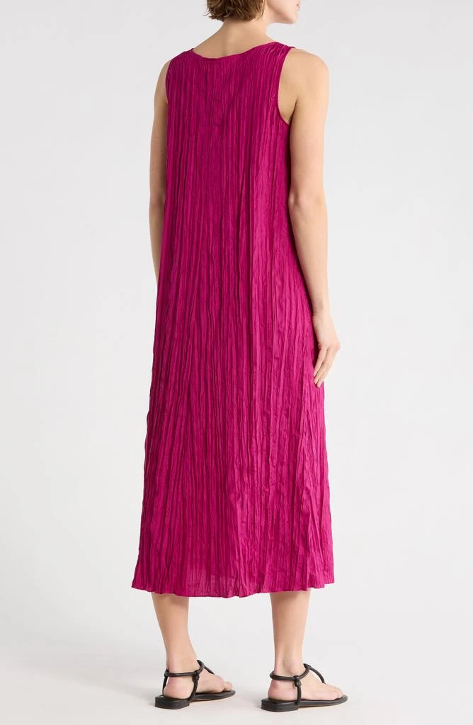 Eileen Fisher Pleated Silk Midi Dress 2
