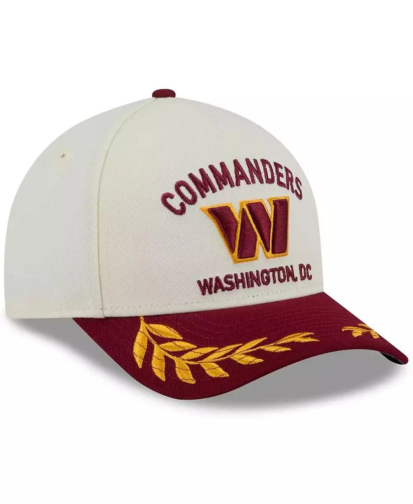 New Era Men's Cream/Burgundy Washington Commanders 2025 NFL Draft 9FORTY A-Frame M-Crown Adjustable Hat 3