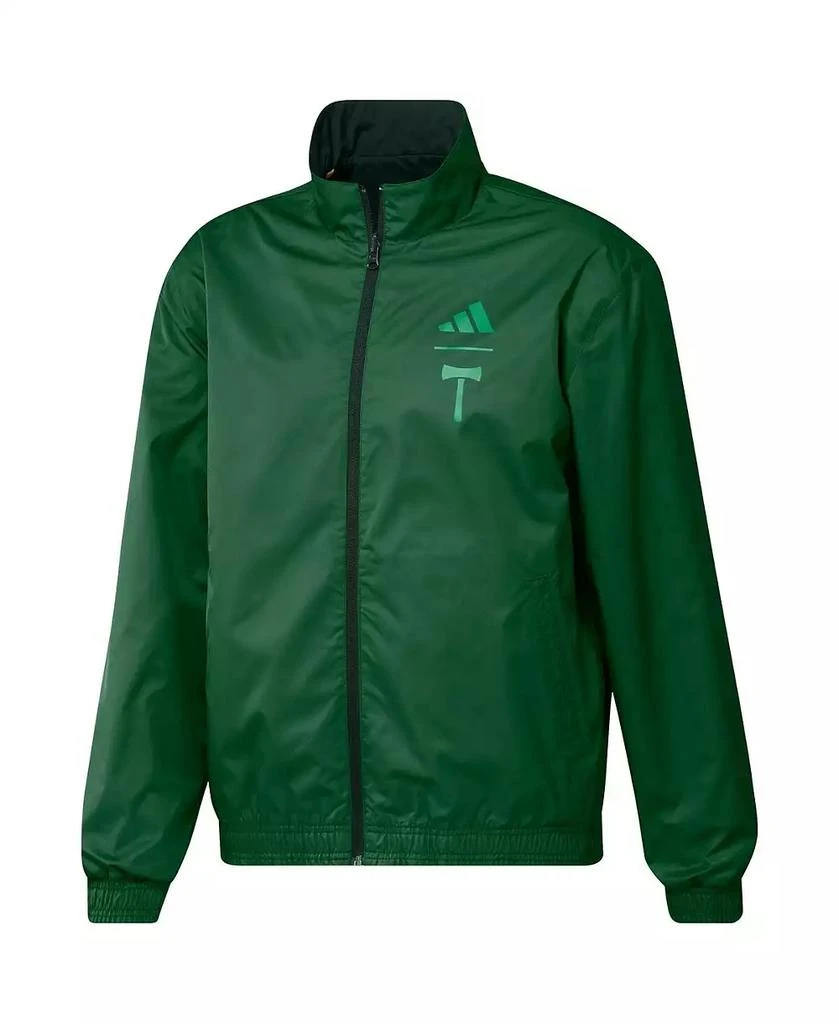 Adidas Men's Green Portland Timbers 2023 On-Field Anthem Full-Zip Reversible Team Jacket 4