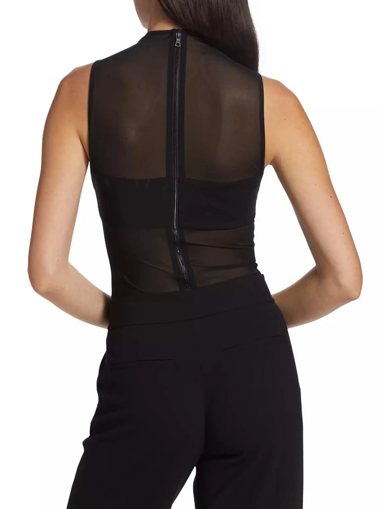 Alice + Olivia Nichol Mesh Mock Turtleneck Bodysuit 5