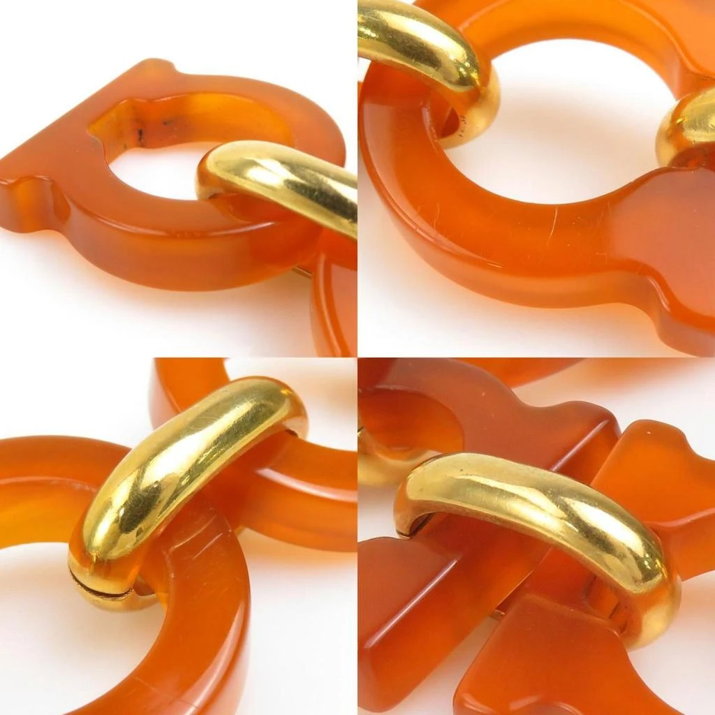 Salvatore Ferragamo Gancini gold Metal Plastic Charm Bracelet (Pre-Owned) 4