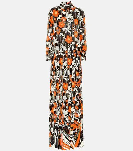 Prada Turtleneck floral maxi dress 1