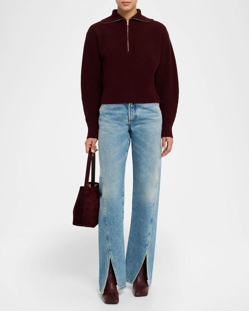 Max Mara Wool-Cashmere Quarter-Zip Sweater 2