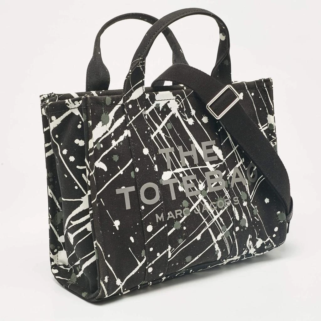 Marc Jacobs Marc Jacobs Black Splatter Paint Print Canvas Medium The Tote Bag 3
