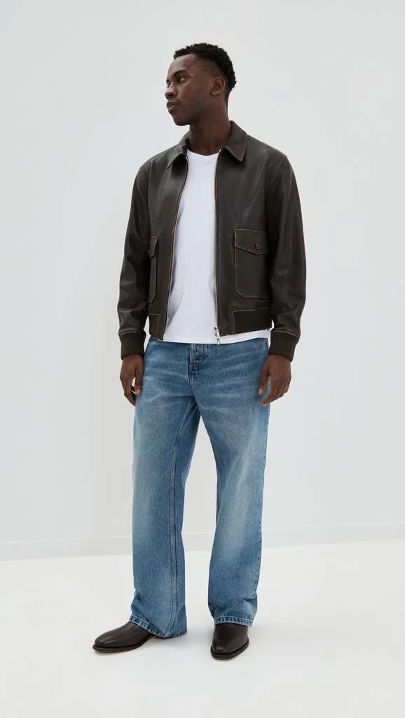 Officine Générale Cesario Lamb Vintage Leather Jacket 4
