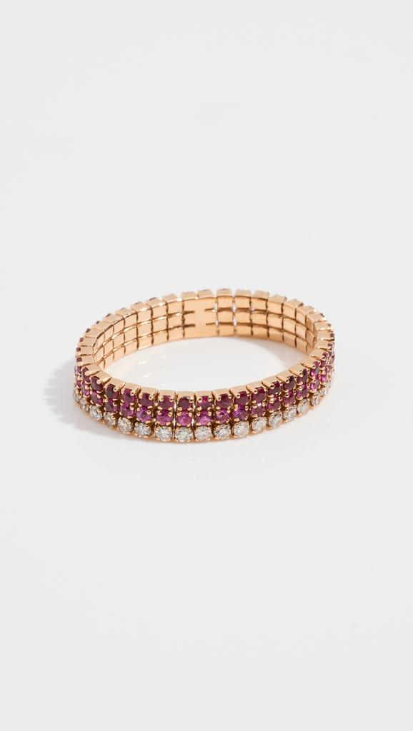 SHAY 18k Tri-Colored Threads Ring