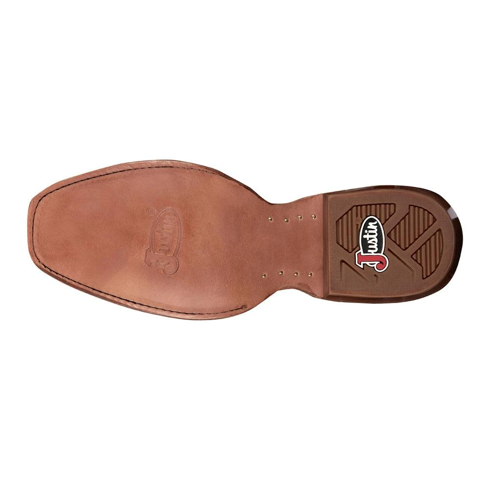 Justin Boots Jimmy Medium Square Toe Embroidered Cowboy Boots 5