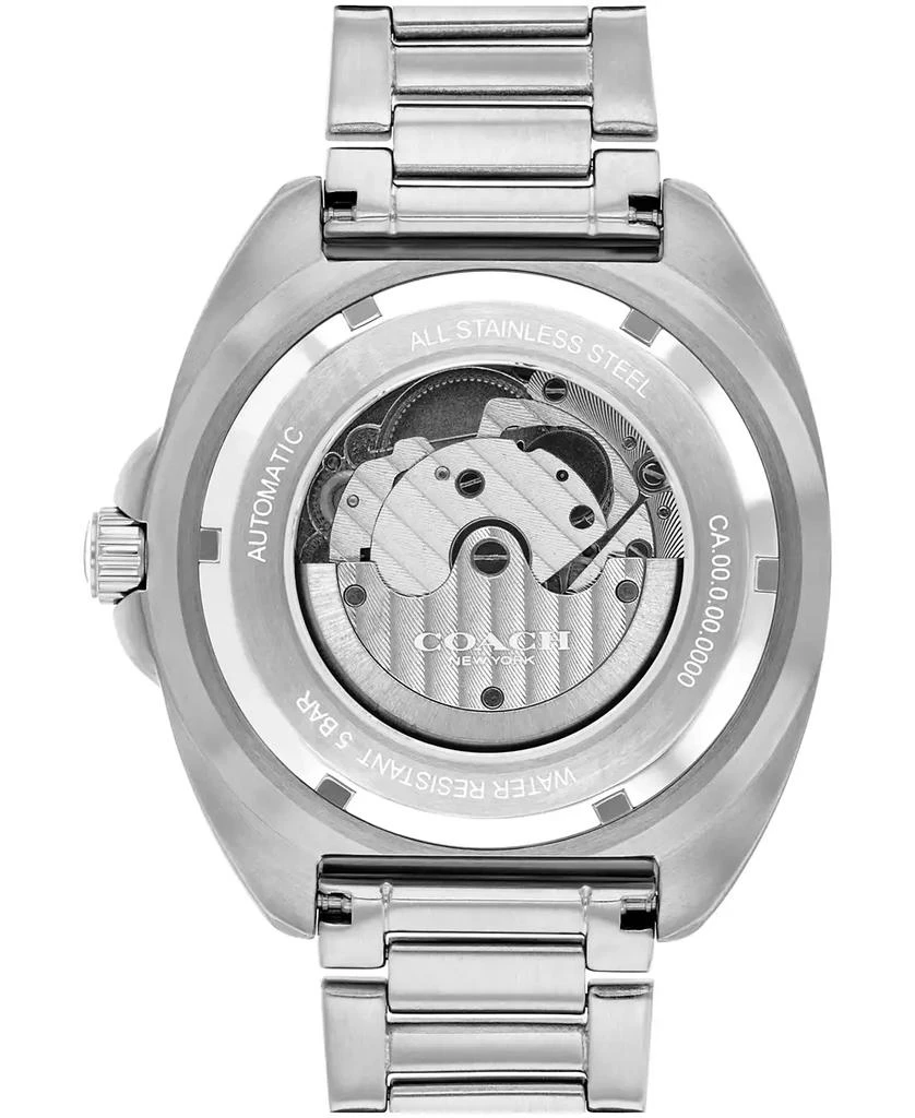 Coach Men's Automatic Silver Charter Stainless Steel Watch 44.5mm 3