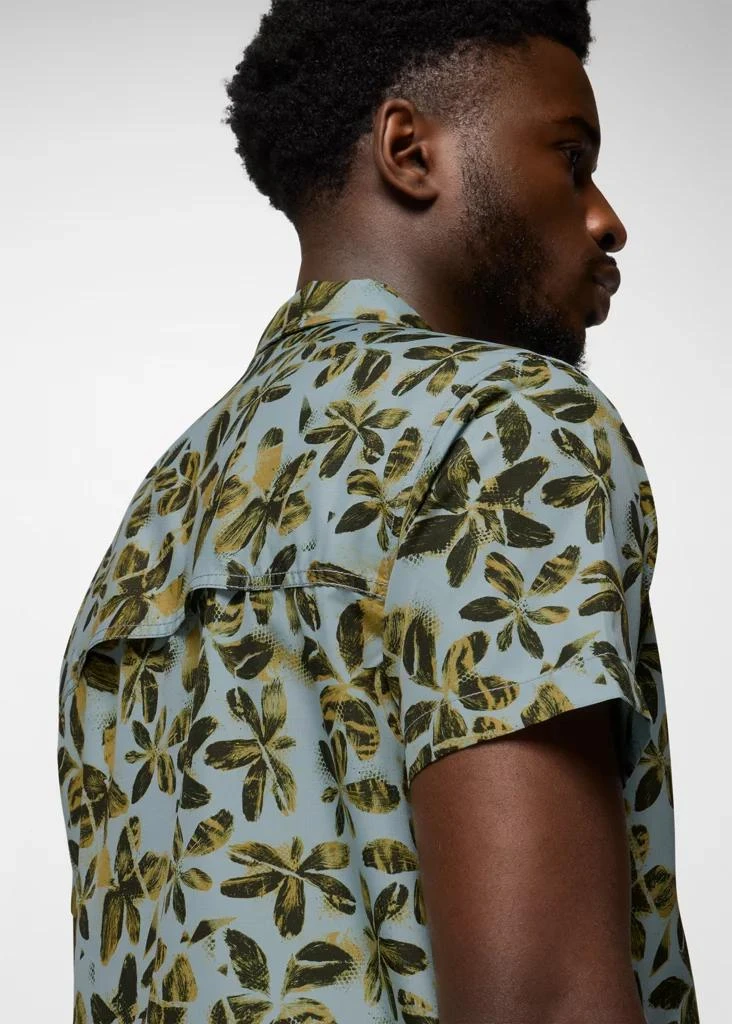 Prana Mens prAna Lost Sol Printed Short Sleeve Shirt - Saltwater Wildflower 7