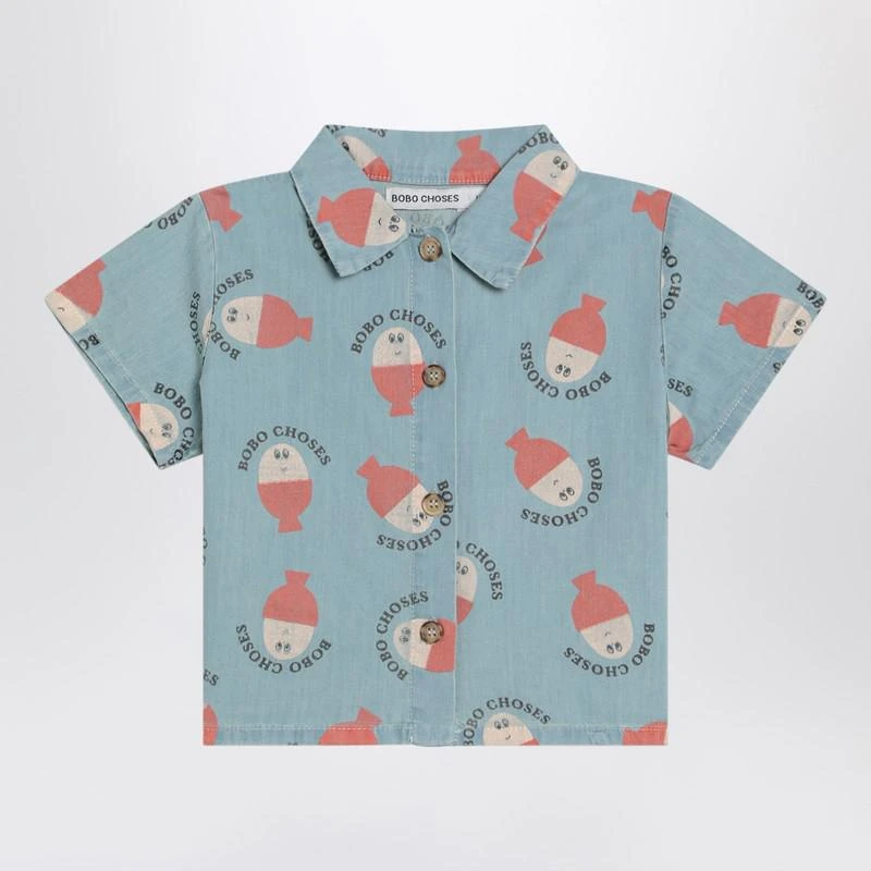 BOBO CHOSES Light blue Morning Egg shirt in denim