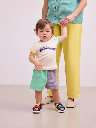 BOBO CHOSES Baby logo ribbed-knit cotton-blend T-shirt 4