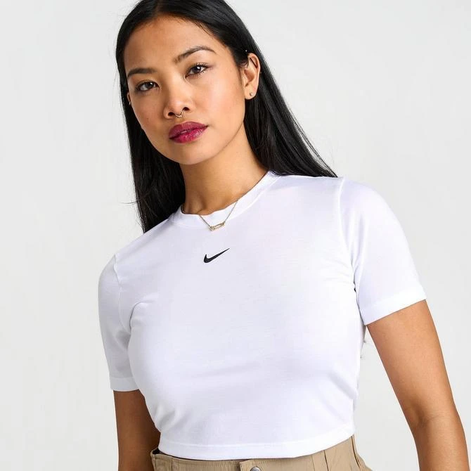 NIKE Women's Nike Sportswear Essential Slim-Fit Crop T-Shirt 9