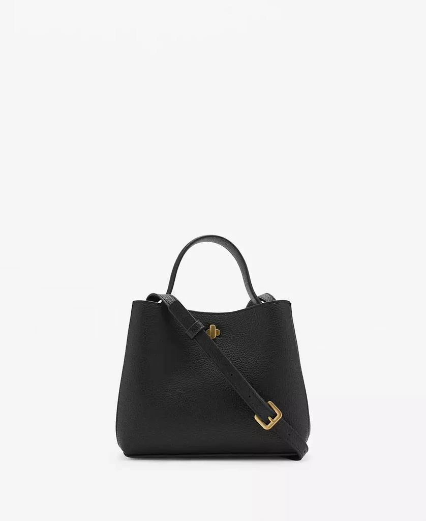 Mango Women's Metallic Detail Mini Shopper Bag 1