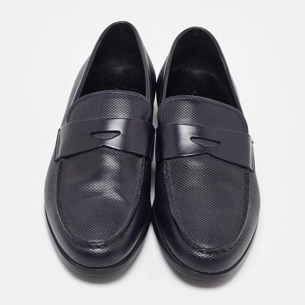 Giorgio Armani Blue Leather Loafers Size 39 – On Sale Now  display picture 3