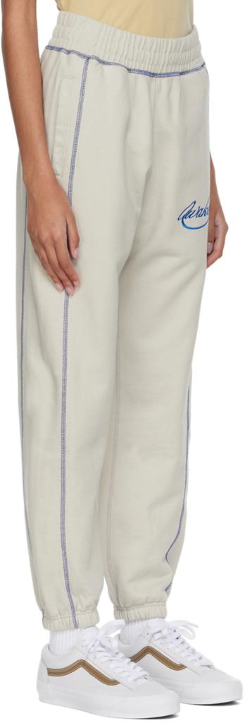 Awake NY Off-White Cotton Lounge Pants