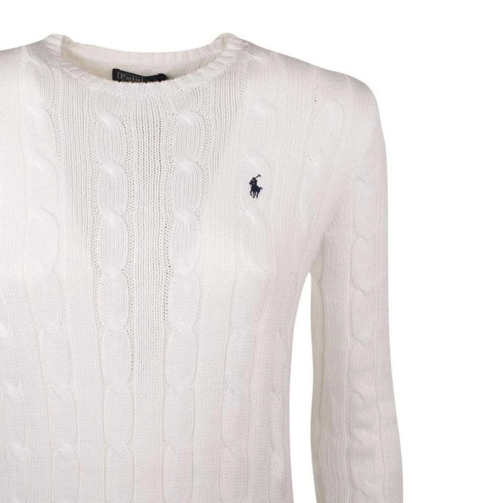 Ralph Lauren Ralph Lauren White Cotton Cable-Knit Crew Neck Sweater 3