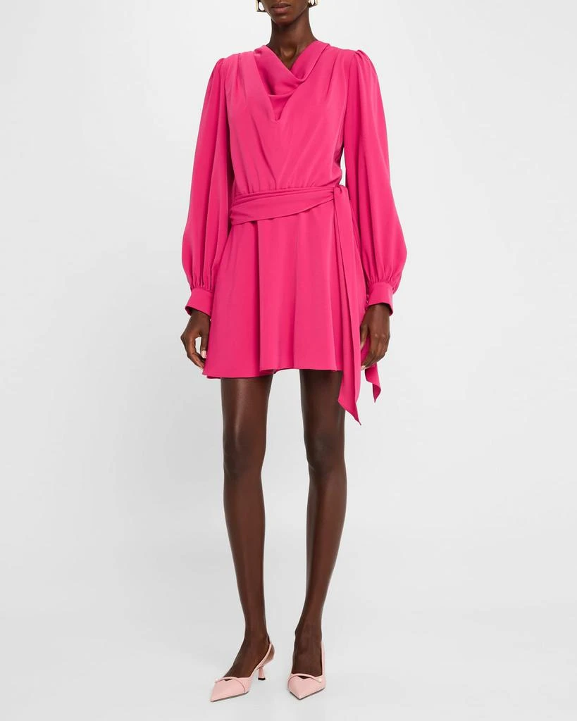 Black Halo Russel Belted Cowl-Neck Mini Dress 2