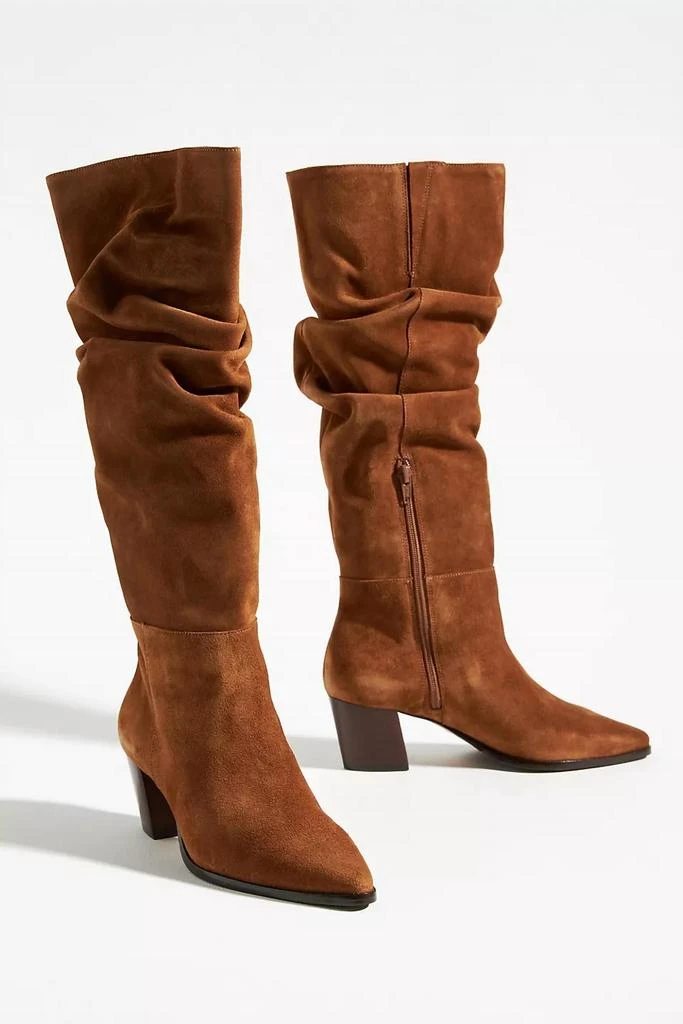 Bernardo Fallyn Rusched Calf Boots In Cognac 2