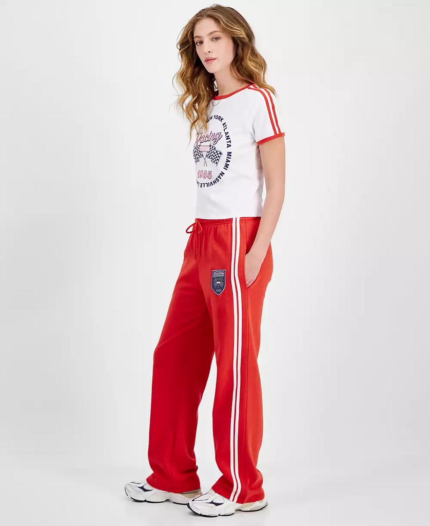 Love Tribe Juniors' Racing Side-Striped Track Pants