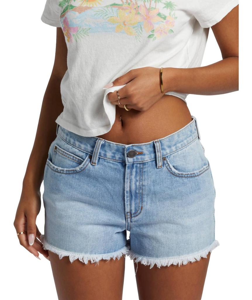 Billabong Drift Away Denim Shorts In Light Wash