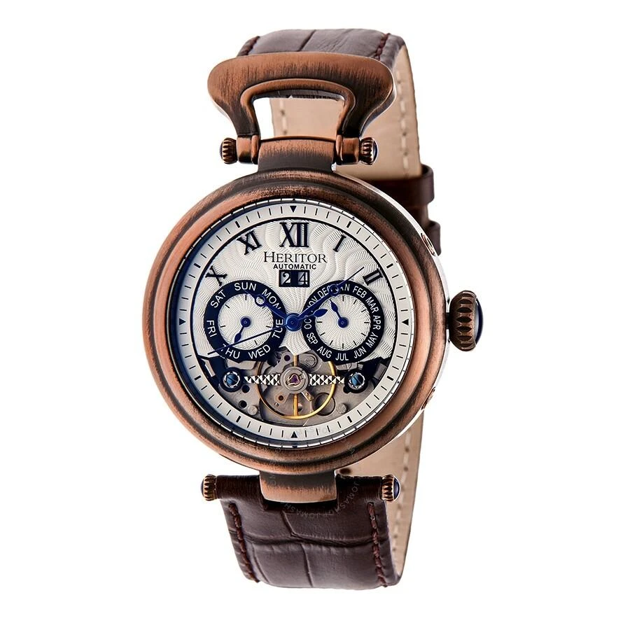 Heritor Ganzi Silver Dial Automatic Men's Watch HR3308 1