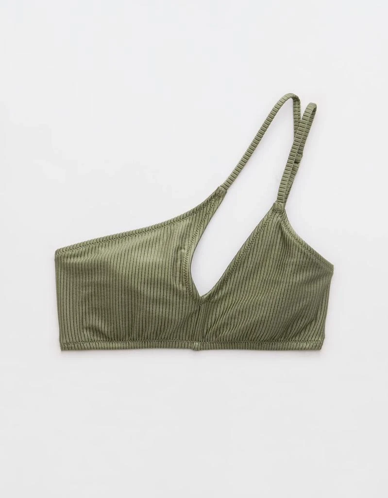 Aerie Aerie Shine Rib One Shoulder Bandeau Bikini Top 3