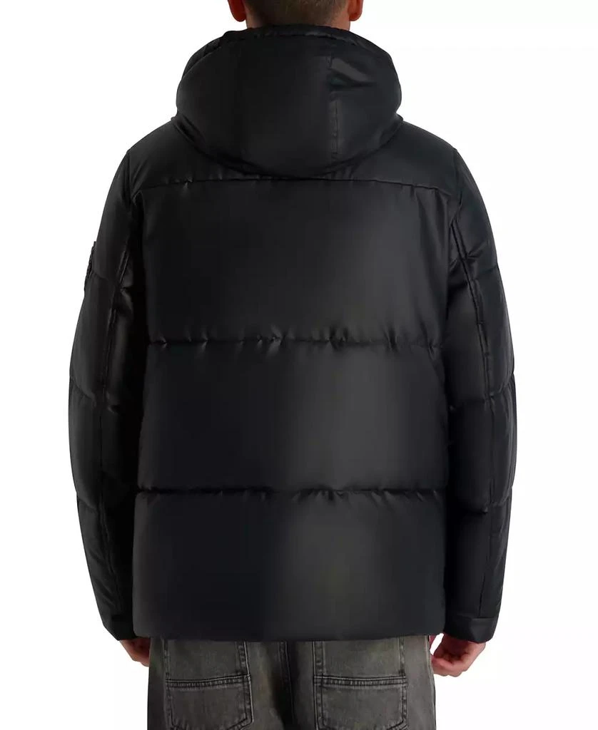 Karl Lagerfeld Paris Men's Midweight Hooded Puffer Pockets Jacket 5