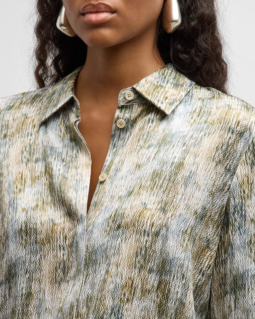 Lafayette 148 New York Scottie Abstract-Print Silk Blouse 5