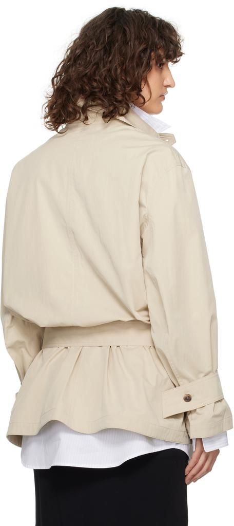 【RECTO】 WIDE FIT SHORT TRENCH COAT Beige Wide Fit Short Trench Coat – On Sale Now with Up to 10