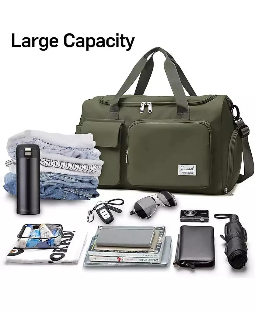 Urtala Travel Duffel Bag with Shoes Compartment Sports Gym Bag with Dry Wet Separated Pocket for Men and Women Overnight Bag Weekender Bag Training Handbag 4