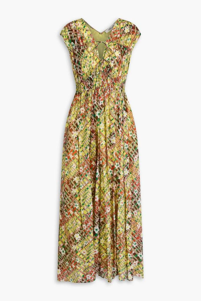 Diane von Furstenberg Gillian printed cotton and silk-blend midi dress