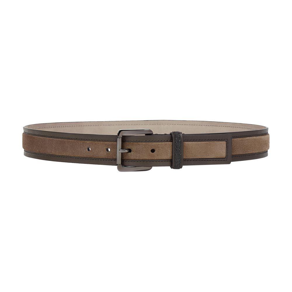 ベルト BRUNELLO CUCINELLI Leather belt with monili detail Marrone Monili leather belt in brown - Brunello Cucinelli | Mytheresa