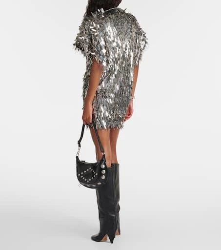 Isabel Marant Carla embellished silk-blend minidress 3