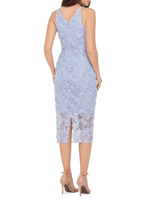XSCAPE Raised Flower Midi Dress 2