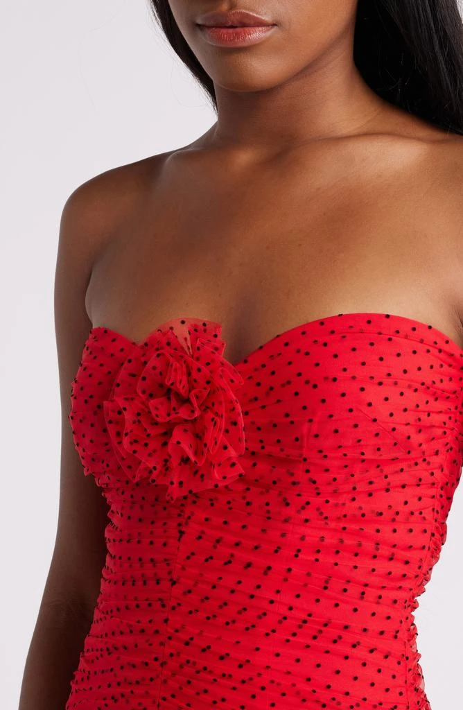 SAYLOR Katherine Swiss Dot Strapless Cocktail Dress 4