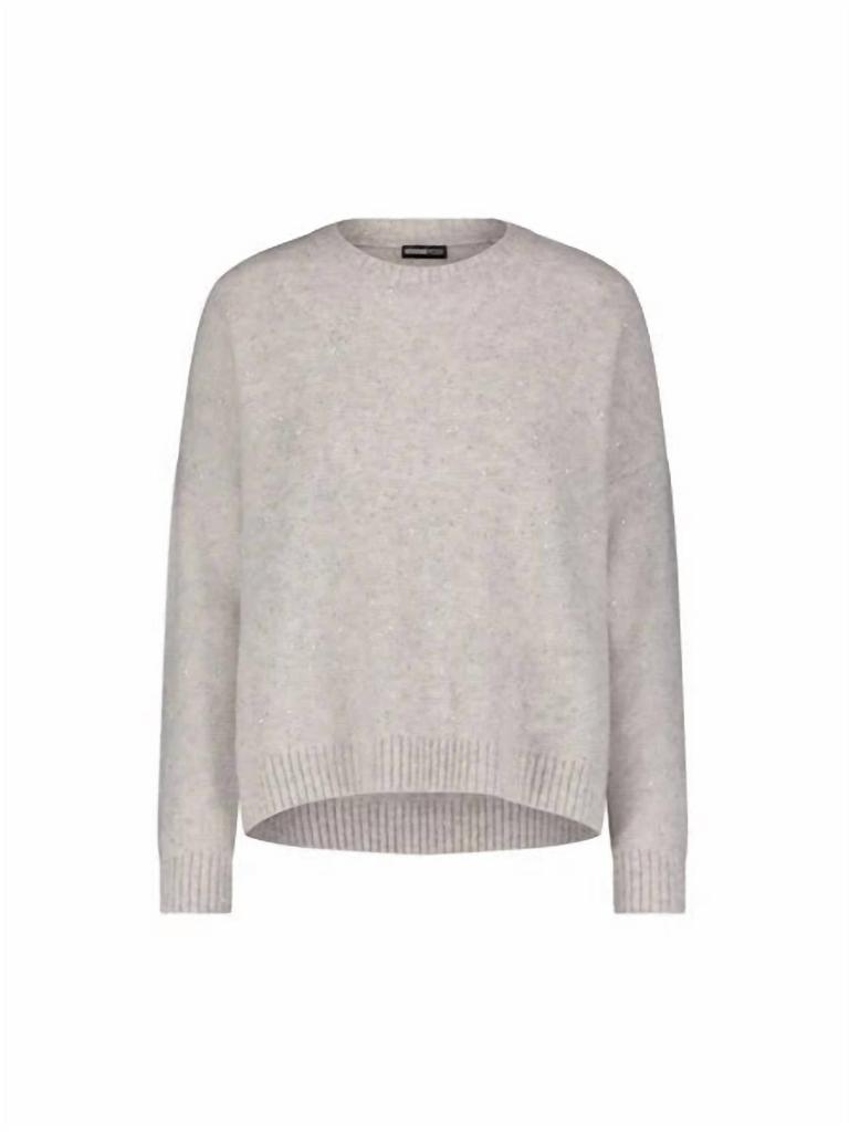 Minnie Rose Minnie Rose - Sparkle Cashmere Boxy Crew Neck Sweater