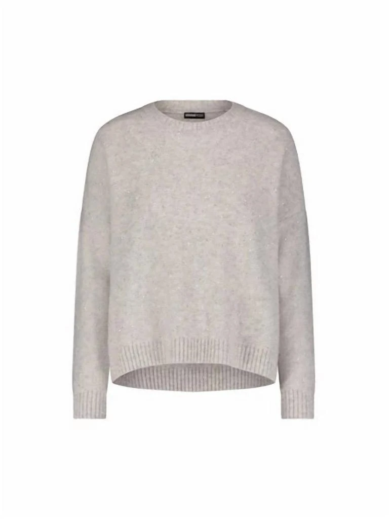 Minnie Rose Minnie Rose - Sparkle Cashmere Boxy Crew Neck Sweater 1