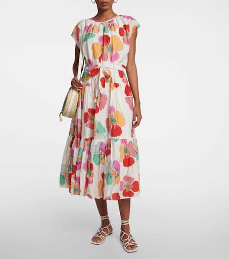 Velvet Savannah cotton and silk maxi dress