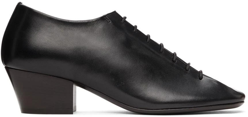 Lemaire Black Lace-Up Heel Derbys 1