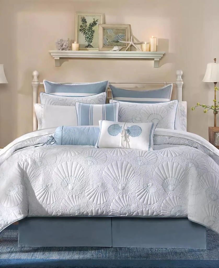 Harbor House Crystal Beach Quilted Bolster Decorative Pillow, 7" x 18" 2
