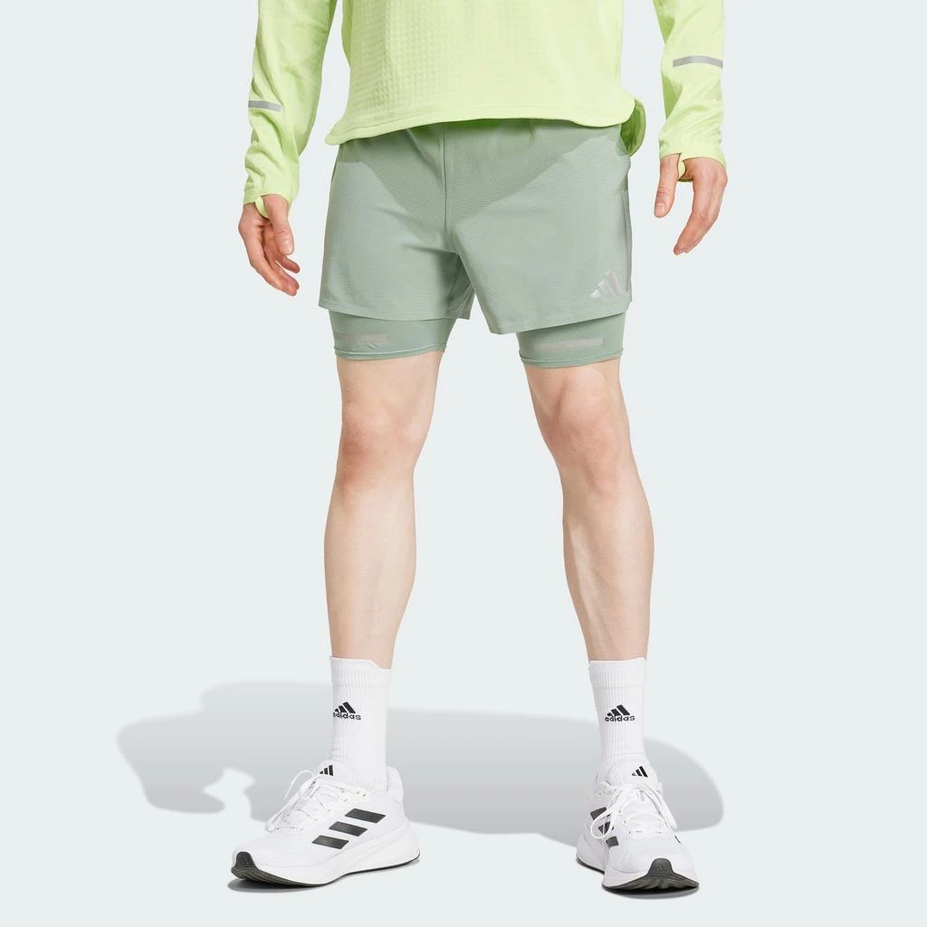 Adidas Men's  Ultimate Running Reflective 2-in-1 Shorts 1