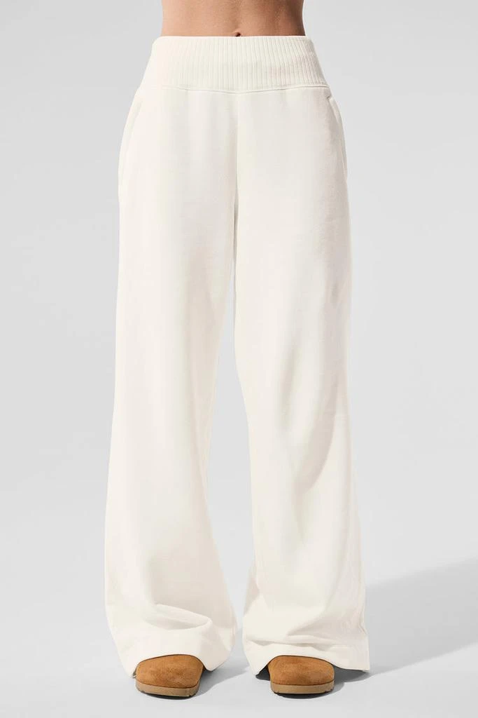 Alo Serenity Wide Leg Sweatpant - Ivory 3