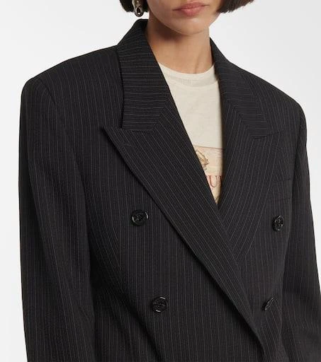 Acne Studios Pinstriped wool and cotton blazer 5