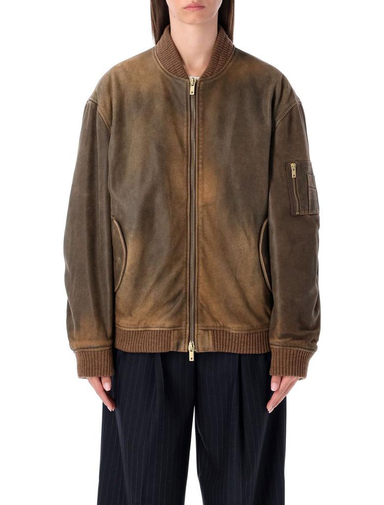 Golden Goose Unisex Brown Bomber Jacket – On Sale Now with Up to