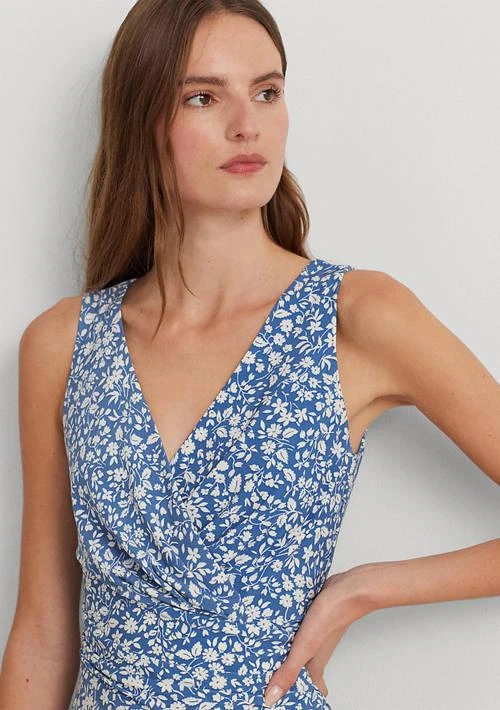 Ralph Lauren Ralph Lauren Floral Surplice Jersey Sleeveless Dress 4