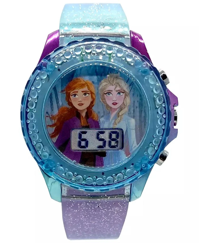 Accutime Kid's Frozen 2 Digital Glitter Silicone Strap Watch 34mm 1