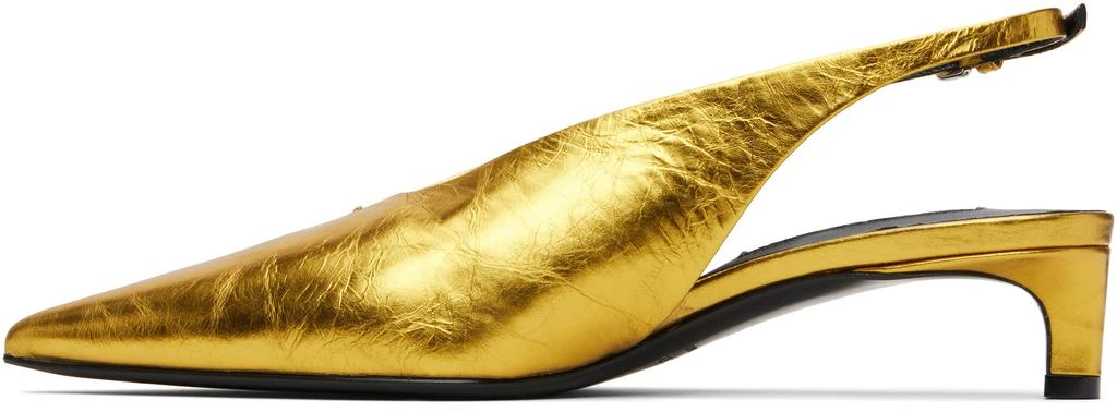 Jil Sander Gold Slingback Heels 3